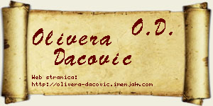 Olivera Dacović vizit kartica